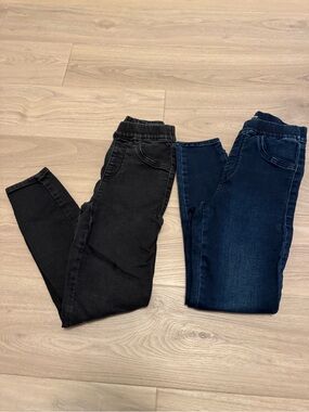 Women’s Stretch Skinny Jeans in Black and Dark Blue (Bundle)